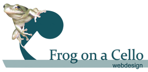 Frog on a Cello Logo